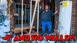 It’s -4 Degrees Outside And My House Has NO Walls! Renovation Update