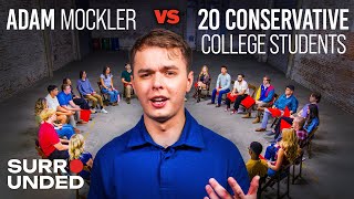 1 Gen-Z Liberal vs 20 Gen-Z Conservatives (ft. Adam Mockler) | Surrounded