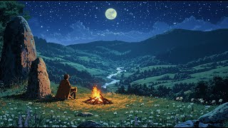 Medieval Night by the Fire 🔥 Ambience & Peaceful Music for Relaxation