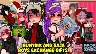 HUNTRIX & SAJA BOYS Exchange Gifts! || KPOP Demon Hunters || Ships + Funny Skit || Part 2/2 || GACHA