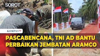 TNI AD Tuntaskan Perbaikan Jembatan Aramco, Akses Warga Tapanuli Selatan Kembali Normal Pascabencana