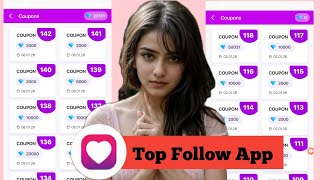 TOP Follow App Unlimited Coins Hack Trick || top follow app unlimited coupon code || Top follow app 