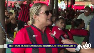 Female fans of the Bahia and Vitória teams leave a message for all women: Report it, call 180!