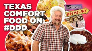 Top 10 #DDD Comfort Food Videos in Texas with Guy Fieri | Diners, Drive-Ins and Dives | Food Network