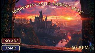 Hogwarts Castle Sunset - 4K Ambient Music | NO ADS ASMR Sleep