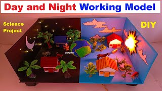 day and night working model for science project exhibition - diy - rotating - craftpiller