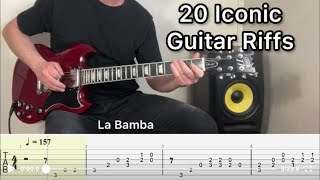 20 Iconic Guitar Riffs with Tabs