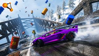 BMW X5M vs Lamborghini Aventador vs Porsche High-Speed Downhill Crash | BeamNG.DRIVE