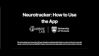Neurotracker: How to Use the App