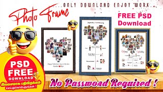 🔥 Free PSD Photo Frame Designs Download 2025 | 100% No Password | Editable Photoshop Templates