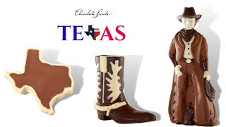 Chocolate Secrets Handcrafts 3 Chocolate Figures From It's Texas Collection