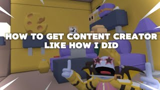 HOW TO GET CONTENT CREATOR (Simple method, editing skills, and it’s a short vid sry) #yeeps #yeep