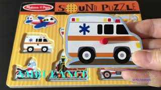 Melissa & Doug Sound Puzzle Vehicles Sounds