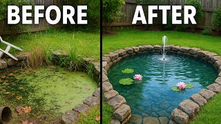 I Spent 7 Days Restoring My BIG Bass Backyard Pond! 