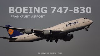 AMAZING TAKE-OFF BOEING 747 LUFTHANSA IN FRANKFURT