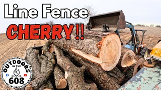 Cherry Firewood Logs From a Line Fence‼️🪵