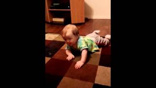 Gabe is crawling!!