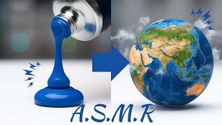 Oddly Satisfying ASMR – Pouring Paint Becomes Space Objects