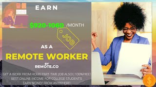 Earn as a remote worker from Remote co|remote jobs online|Online money goals