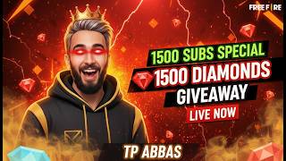 1500 Subscribe py 1500 diamonds ka giveaway | Free Fire Live | viral live #1millionviews