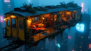 Cozy Rainy Lofi Cypher | Neon City 1980's Chill-Hop Beats for Quiet  and Gentle Rainy Nights