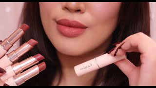 Squad Cosmetics Mellow Matte Lipstick Lip Swatches on light-medium skintone