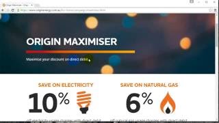 Money saving tip - Save money on electricity bill by Direct Debit (Origin Energy)
