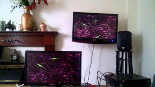 Kodi visualisation test 3 - 3 * UHF tellies running at once :)