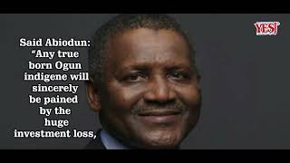 Blame Amosun For Loss Of $19b Dangote Refinery To Lagos - Abiodun