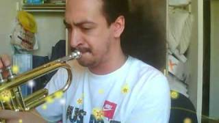 Ian playing trumpet