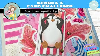 #KendrasCardChallenge19 Featuring @Not2ShabbyShop Vibrant Penguins