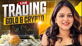 GOLD  AND CRYPTO LIVE TRADING  || 22 JAN   || @TheTradingFemme   @thetradingfemmedipika