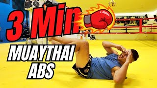 Best Muaythai Abs Workout (3 min) | Fast Muay Thai Abs