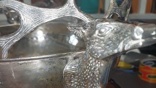 1800's Hammered Silver Bowl Restoration Part 2 - Substantial Improvement