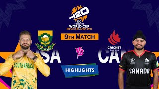 Highlights: 9th Match, South Africa vs Canada | 9th Match, SA VS CAN
