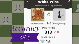 Andrew beats chessguest in chess match @chessguest