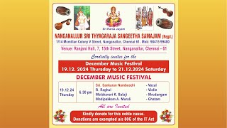 Sri Sankaran Namboodri Vocal at the December Carnatic Music Festival 2024 organised by NSTSS