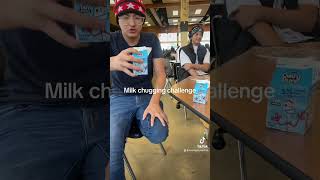 Chugging milk challenge ￼