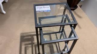 Coaster 901073 Metal & Glass Nesting Tables Wyckes Furniture