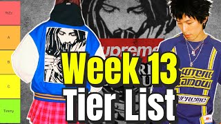 Supreme Week 13 Tier List featuring Hysteric Glamour