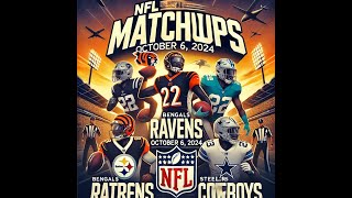 NFL Picks & Prediction NFL matchups on Oct 6 2024 Bengals vs Ravens, Patriots vs Dolphins and St