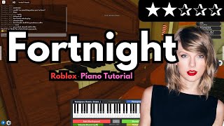 Taylor Swift - Fortnight (EASY Roblox/Virtual Piano Tutorial)