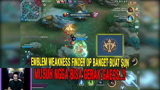 SUN EMBLEM WEAKNESS FINDER JADI OP BANGET!! MOBILE LEGENDS