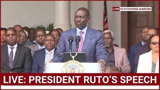 WATCH | President William Ruto Addresses Nation At Statehouse