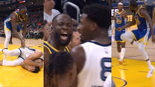 Draymond tells Jaren Jackson Jr to shut up after flagrant and trolls after missed FT's