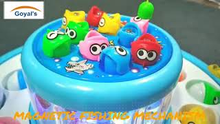 Goyal's Musical Fish-Catching Game with 26 Piece Fishes, 2 Rotary Ponds and 4 Pods Board Game