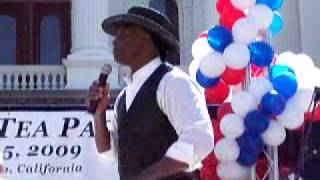 Sacramento Tax Day Tea Party - Lloyd Marcus, Living in America