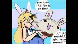 Emmie bunny eating so much in the holiday