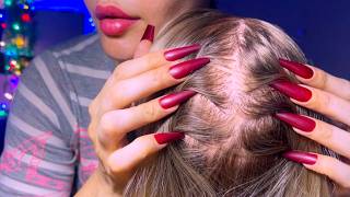 ASMR ULTIMATE Scalp Scratching & Long Nails & Hair Sticks — So Relaxing, Fall Asleep Instantly💤🎧💆‍♀️