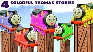 4 Colorful Thomas The Train Stories with Troublesome Trucks